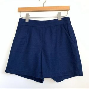 Shoshanna Navy Blue High Rise Shorts Sailor 2